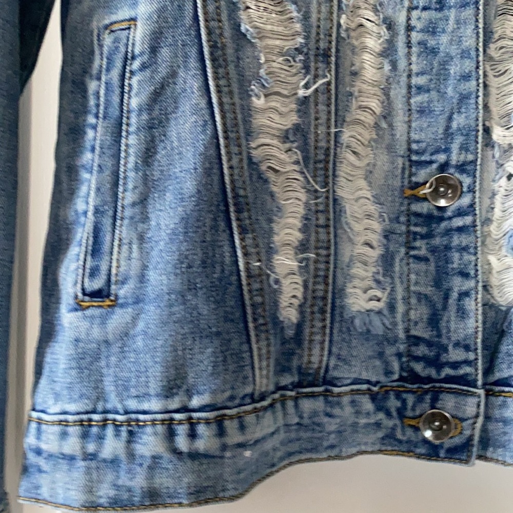 Distressed Denim Jacket - Picture 2 of 6